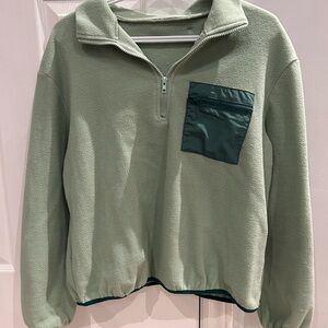 Green Half-Zip Sweater